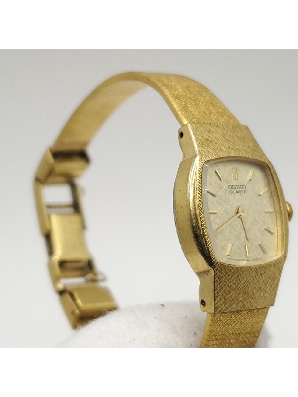 VTG Seiko Quartz Watch 2C20-5389 Women Gold Tone Barrel Analog New Battery - Picture 11 of 14